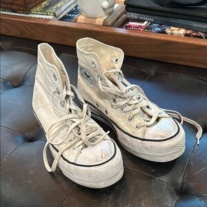 Converse White High-Top Canvas Sneakers